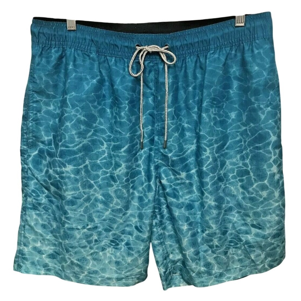 Large Kirkland Signature Men's Blue Board Shorts with Drawstring